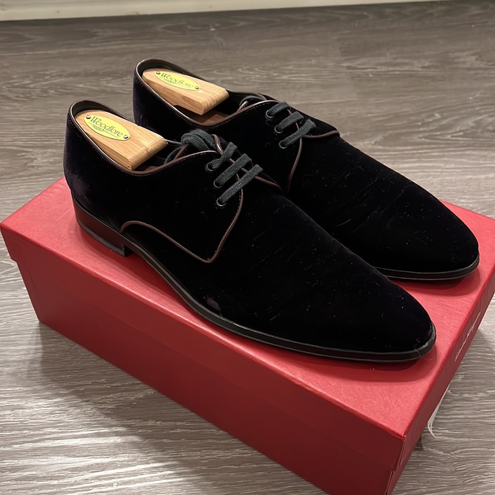 Salvatore Ferragamo Velvet Derby - Ankara 2 in Brandy